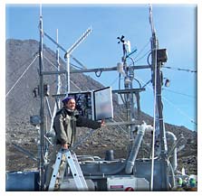 Graduate students working on location.